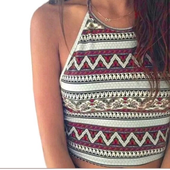 Tops - Boho Cropped Tank Top